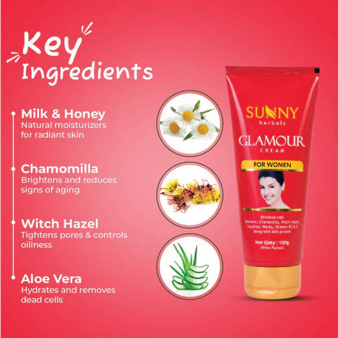 Sunny Herbals Glamour Cream for Smooth & Supple Skin | For Women