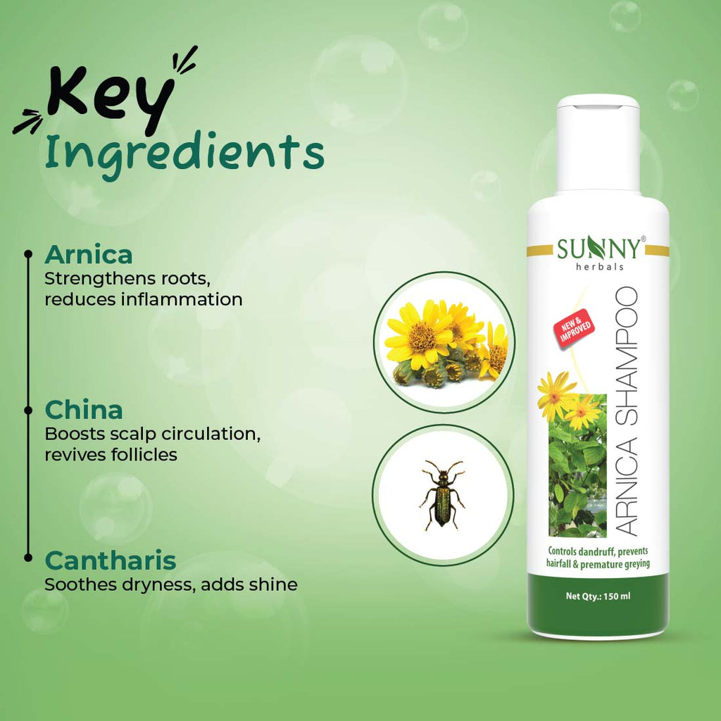 Sunny Herbals Arnica Shampoo with Extra Conditioners for Clean & Conditioned Hair Care Shampoo