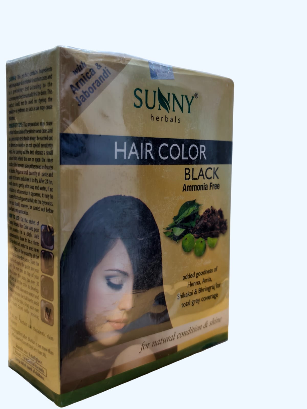 Sunny Herbals Hair Color 6 or 12 Sachets Black