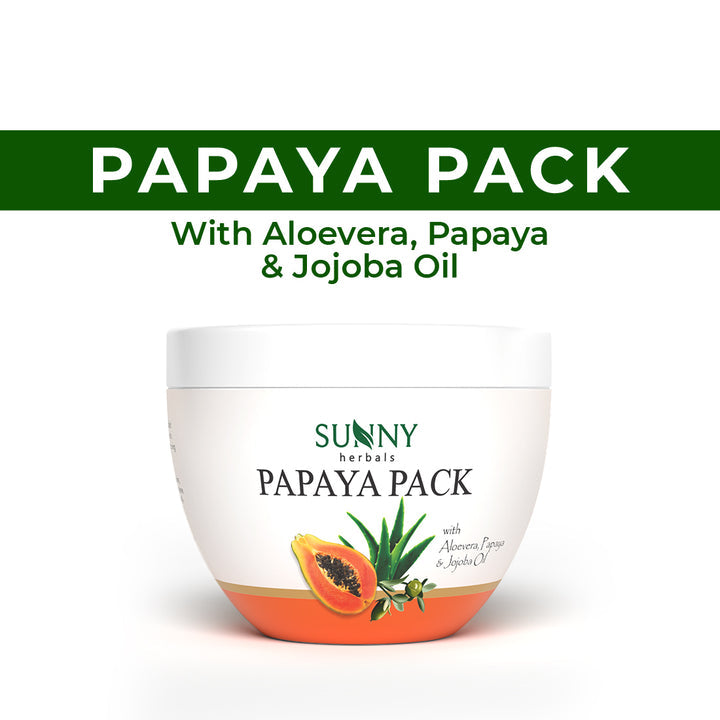 Sunny Herbals Papaya Pack with Aloevera and Papaya Jojoba Oil - 150gm