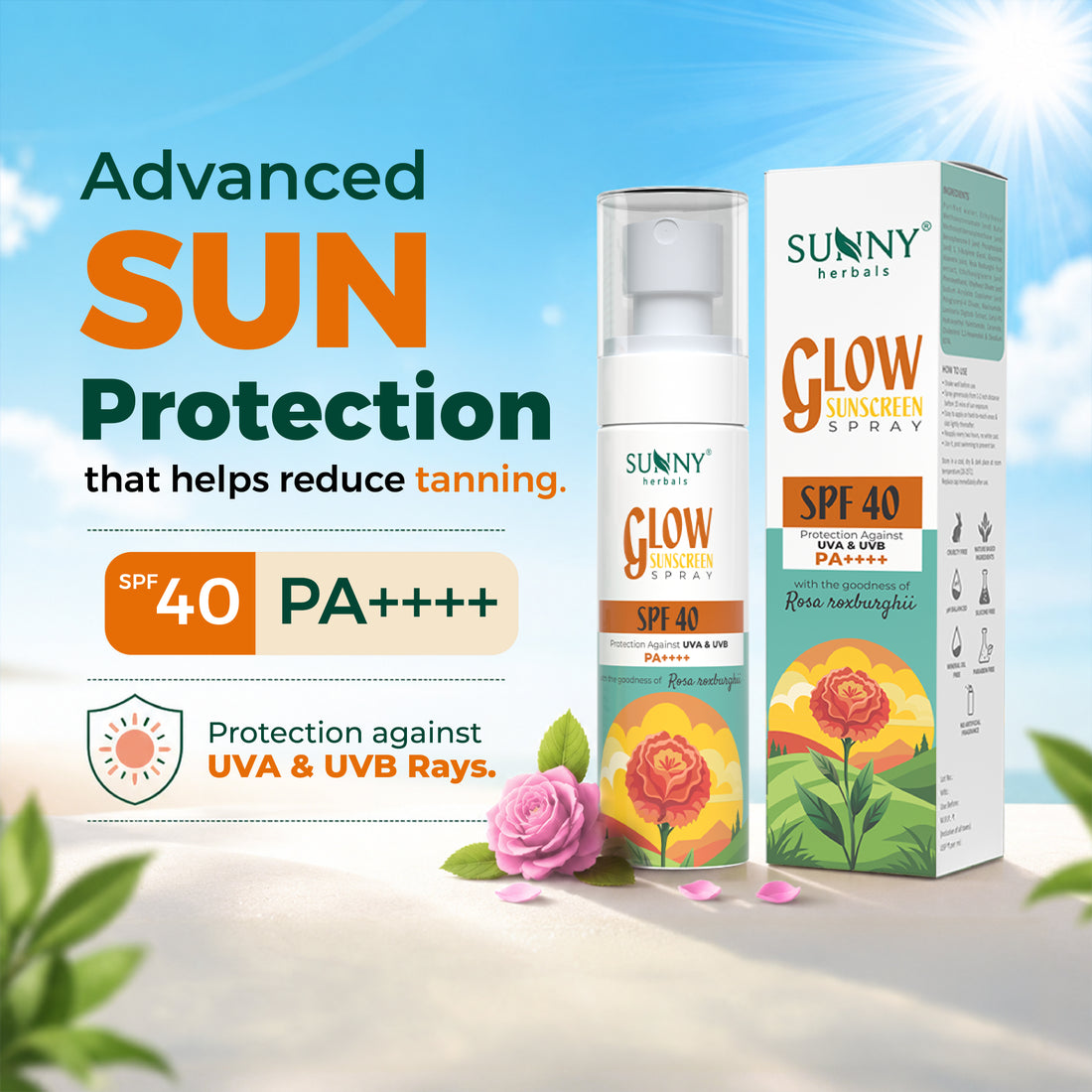 Glow Sunscreen Spray SPF 40 | 100 ML